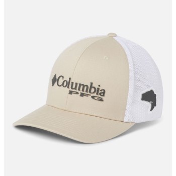 Columbia Ženske Kape - PFG Mesh Ball Kaki Boja Tamno Sive Bijele | DYCF-18345